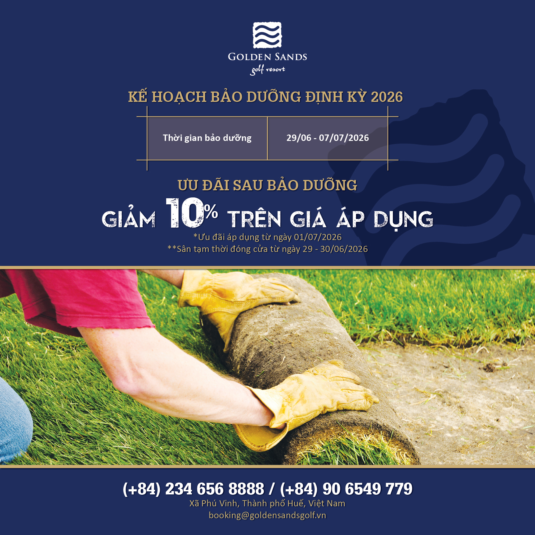 ƯU ĐÃI BẢO DƯỠNG SÂN GÔN